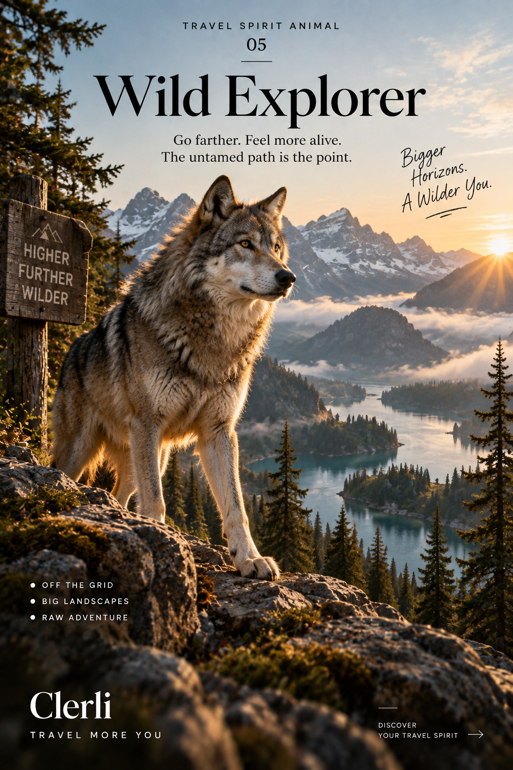 Wild Explorer Wolf Travel Spirit